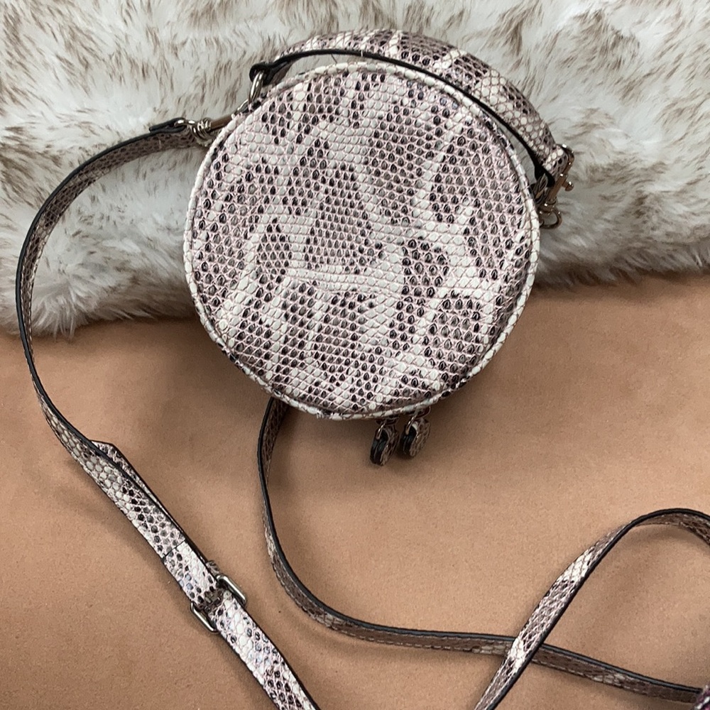 Express Round Python Top Zip Crossbody Bag. - image 3